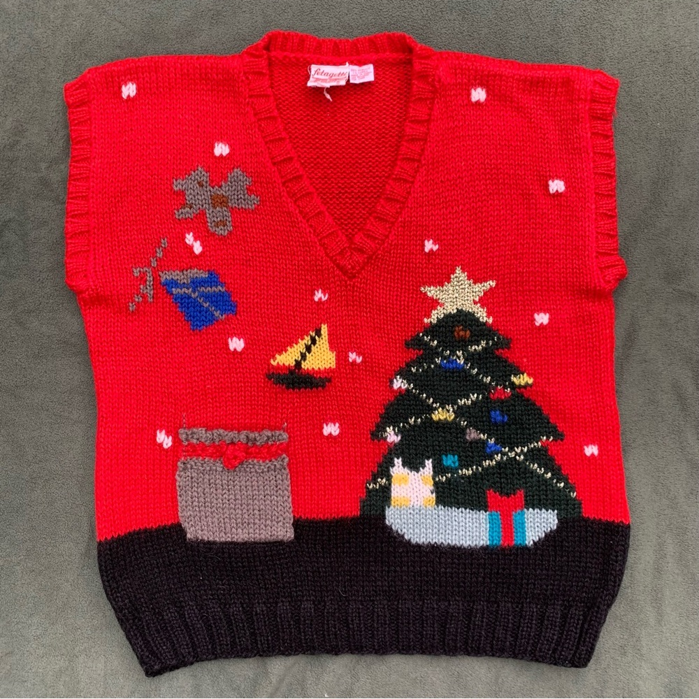 Vintage Knit Christmas Vest